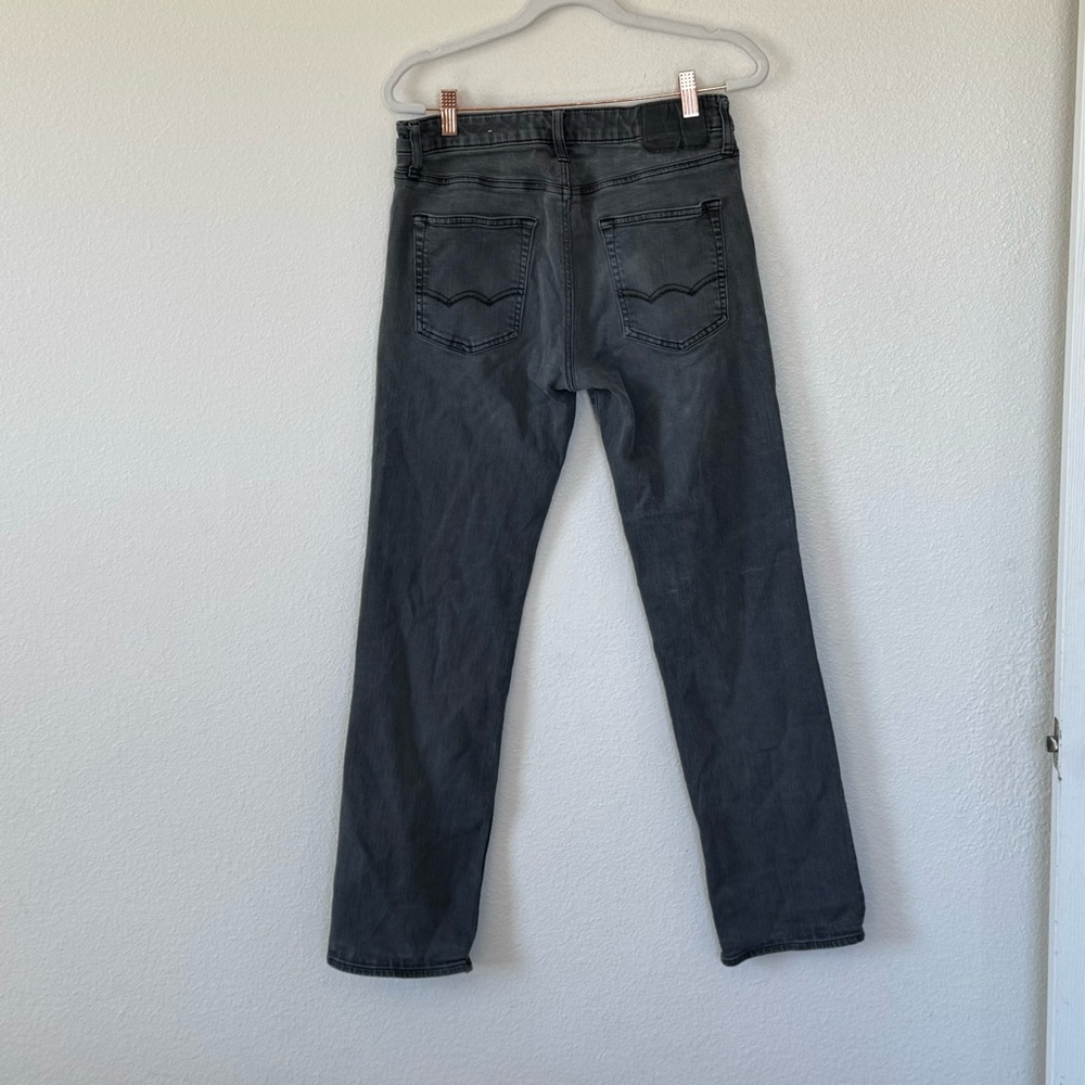 American Eagle Extreme Flex Jeans Gray Distressed Stretch 30 X 32 Actual 30 In - Picture 6 of 13